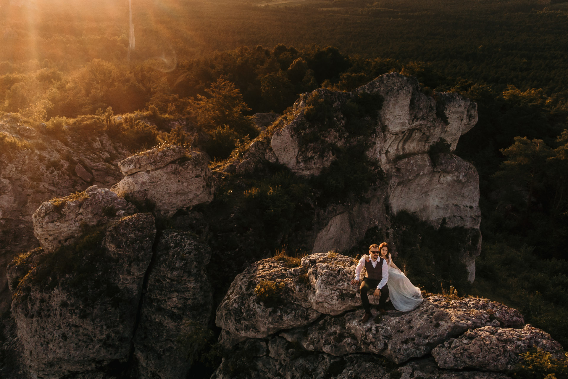 zdjęcie z drona fotograf ślubny katowice dszymczak.pl góra zborów